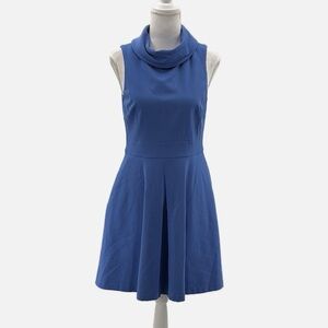 Eliza J. Cowl Neck Sleeveless Fit & Flare Knit Dress in Blue - NEW - Size 6P